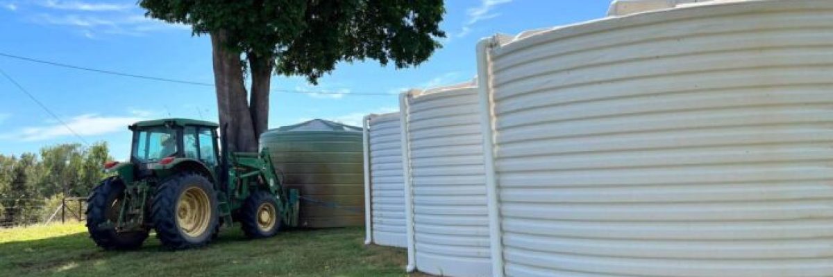 water tank cream farm